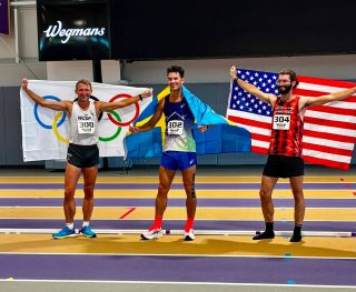 Dan Sets 2 Mile US Record
Dan Nehnevaj made the trip to Nazareth University in Rochester, NY to compete in an attempt to get new US and World Records at the rarely contested 2 Mile distance. The 3 ahead of him the start were Olympians Evan Dunfee (CAN), Nick Christie (US) and Perseus Karlstrom (SWE). Mid race, Dan moved into 2nd behind Karlstrom, only to be passed late by Dunfee and finish 3rd overall, setting a new US Record of 12:03.31 in the process.