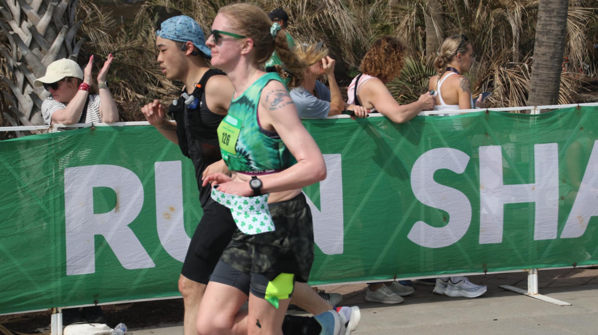 Cher-ing Shamrocks

Cher Armstrong continued her marathon journey at the Yuengling Shamrock Marathon in Virginia Beach, VA. Her time of 3:52:37 (8:53/mile) was a good test of fitness as she prepares for future races on the track and roads in the months ahead.

Cher was 554th of 2556 starters, 116th of 981 women and 13th of 121 in the W35-39 age group. She passed 107 runners from the 15 km mark through to the finish.