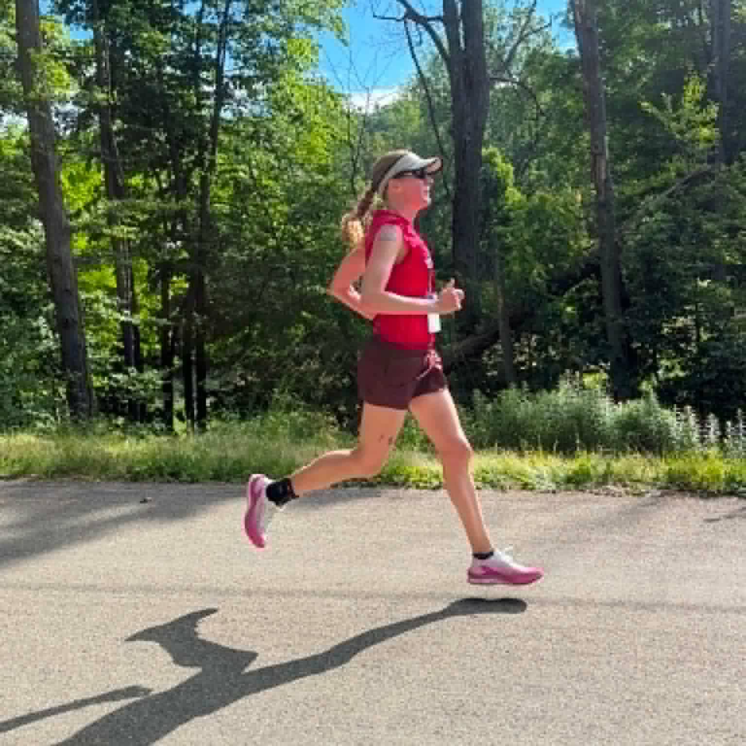 Cher Conquers Vestal 20 km
Cher Armstrong ran to a strong 34th place overall finish at the Alan Jones Vestal 20 km race, one that has over 840 feet of elevation gain. Her time of 1:45:28 was 9th for the women and 5th in the 30-39 age group.