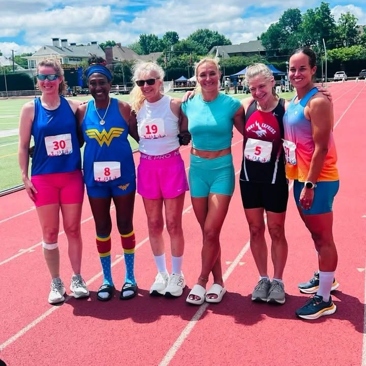 Combined Champion Clemmons
Patricia Clemmons made the trip to Dallas, TX to compete at the 2026 USATF Masters Combined Events Championship in the W65-69 Heptathlon. Patricia was her normal amazing self, winning 7 of the 8 events to accumulate 3401 points and earn yet another National Championship. Clemmons finished 600 points ahead of 2nd place. Not only is her overall score a team record, but she set a new record in 3 events as well: 100m H – 18.46; 200m – 38.13; 800m – 4:11.69.