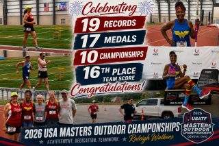 Our 6 athletes competing over 2 days did amazing things at the 2026 USA Masters Outdoor Championships. See the full breakdown in our meet tracker at www.raleighwalkers.com