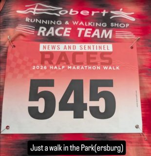 Nehnevaj Wins Parkersburg Half
Dan Nehnevaj showed good progress in his climb back to elite status by winning the walk division of the Parkersburg News and Sentinel Half Marathon in 1:52:39, 32:14 ahead of the second place.